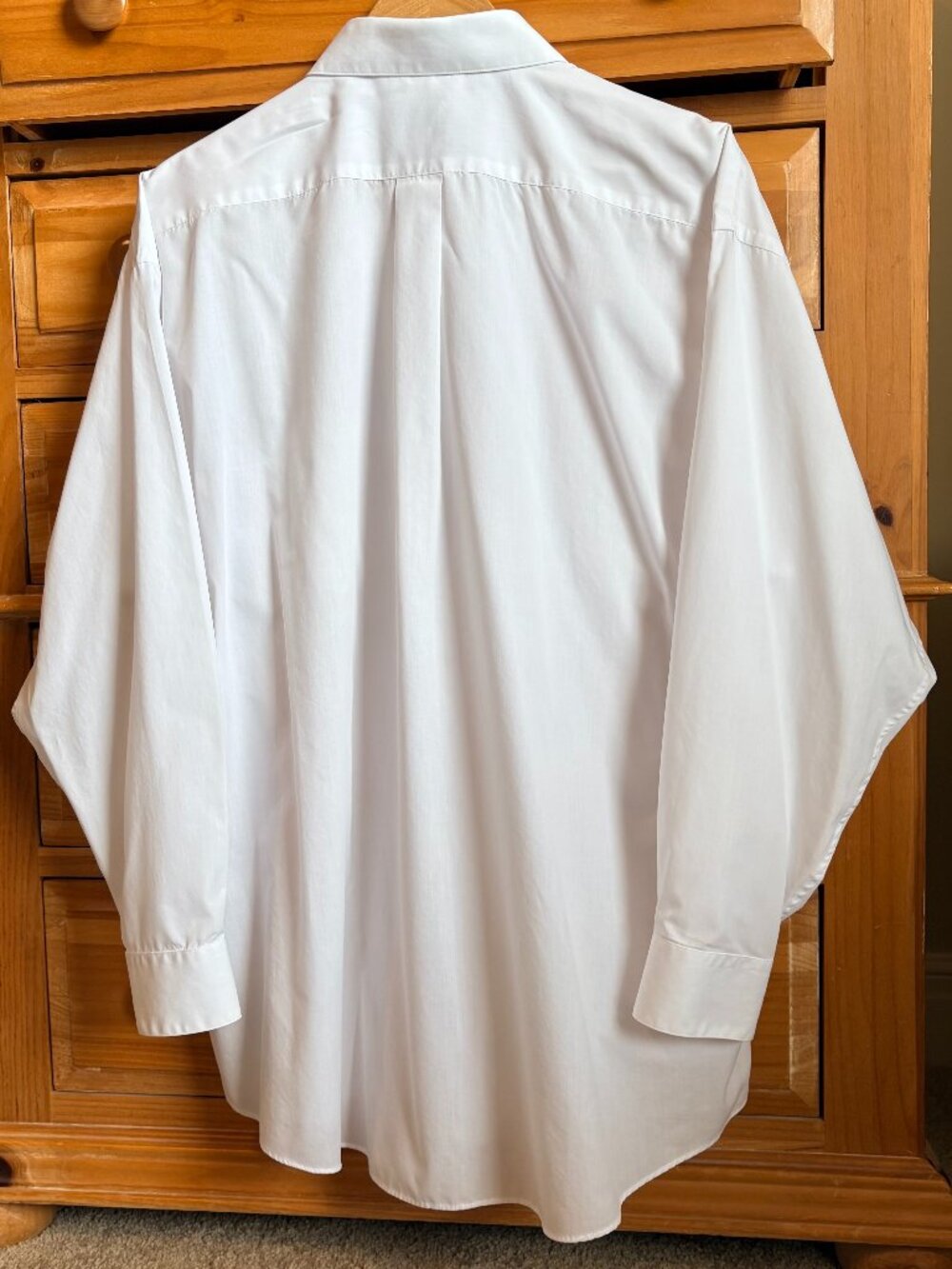 Line A Uomo White Long Sleeve Dress Shirt 18.5 34/35 Professional RN 99641 - Picture 3 of 6